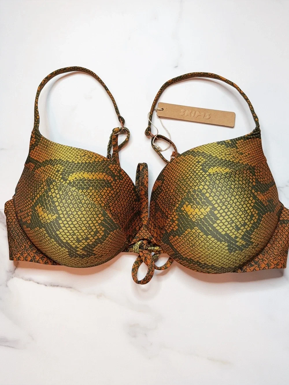 NWT Skims Signature Swim Ultimate Push-Up Tie Back Bikini Top